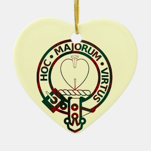 Clan Logan Crest Badge Keramisch Ornament (Voorkant)