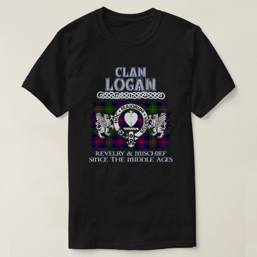 Clan Logan crest Schotse clans Schotse achternaam T-shirt (Design voorkant)