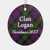 Clan Logan Scottish Tartan Keramisch Ornament (Links)