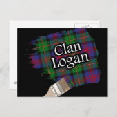 Clan Logan Scottish Tartan Paint Brush Briefkaart (Voorkant / Achterkant)