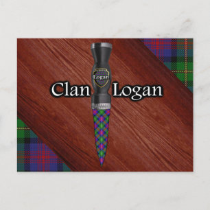 Clan Logan Tartan Sgian Dubh Blade Briefkaart