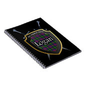 Clan Logan Tartan Shield & Zwaarden Notitieboek (Rechterzijde)