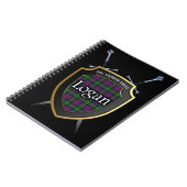 Clan Logan Tartan Shield & Zwaarden Notitieboek (Linkerzijde)