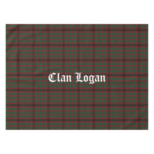 Clan Logan Tartan Tablecloth Tafelkleed (Voorkant (Horizontaal))