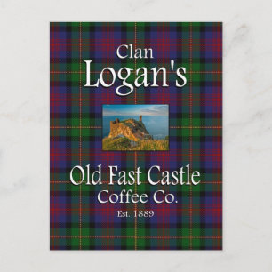 Clan Logan's Old Fast Castle Coffee Co. Briefkaart