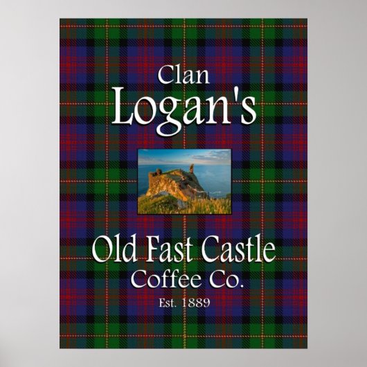 Clan Logan's Old Fast Castle Coffee Co. Poster (Voorkant)