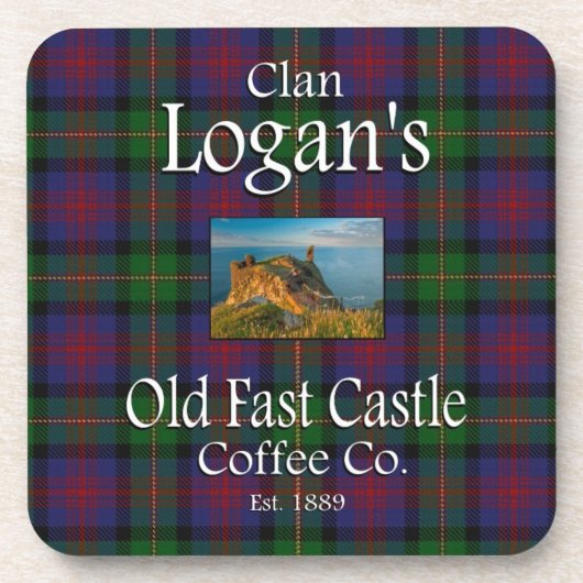 Clan Logan's Oude Fast Castle Coffee Co. Drankjes Onderzetter (Voorkant)