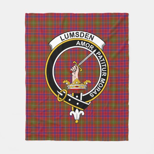 Clan Lumsden Tartan Pset Fleece Deken (Voorkant)