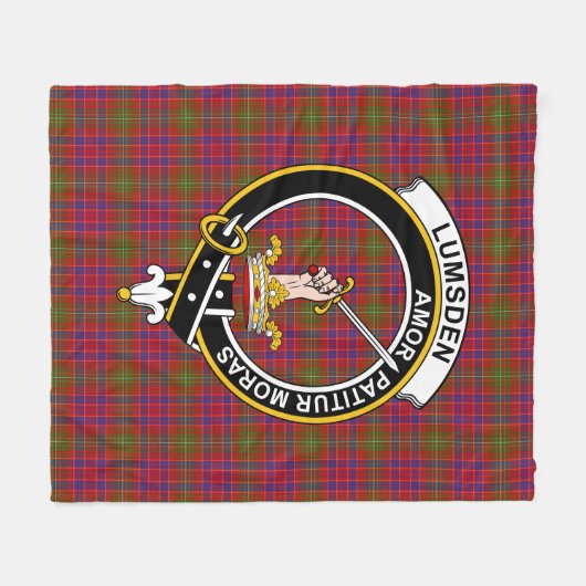 Clan Lumsden Tartan Pset Fleece Deken (Voorkant (Horizontaal))
