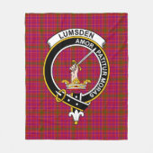 Clan Lumsden van Clova Tartan Pset Fleece Deken (Voorkant)