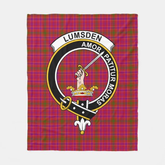 Clan Lumsden van Clova Tartan Pset Fleece Deken (Voorkant)