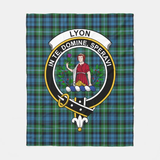 Clan Lyon Hunting Tartan Pset Fleece Deken (Voorkant)