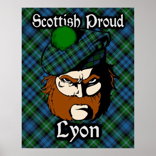 Clan Lyon Scottish Tartan Poster (Voorkant)