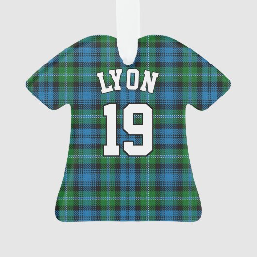 Clan Lyon Tartan Kersttrui Ornament (achterkant)