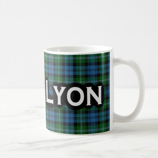 Clan Lyon Tartan Scottish Koffiemok (Rechts)