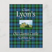 Clan Lyon's oude Glamis Castle Coffee Co. Briefkaart (Voorkant)