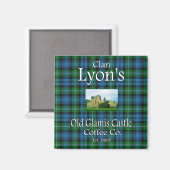 Clan Lyon's oude Glamis Castle Coffee Co. Magnet (Voorkant / Achterkant)