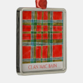 CLAN MAC BAIN Premium Vierkante Ornament (Rechts)