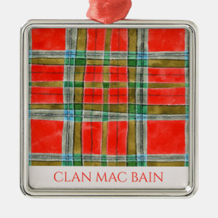 CLAN MAC BAIN Premium Vierkante Ornament