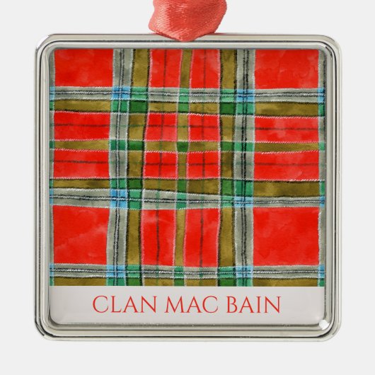 CLAN MAC BAIN Premium Vierkante Ornament (Voorkant)