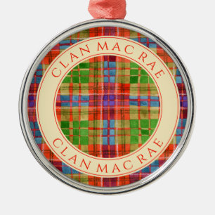 CLAN MAC RAE Premium Ronde Kerstbal Metalen Ornament