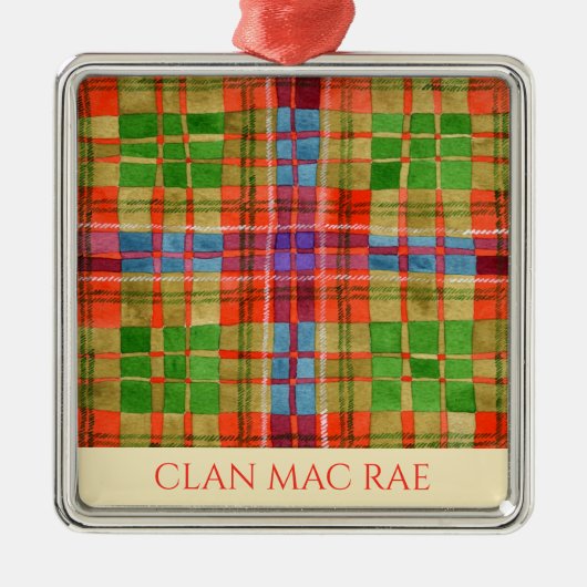 CLAN MAC RAE Premium Square Ornament (Voorkant)