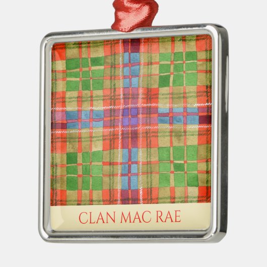 CLAN MAC RAE Premium Square Ornament (Links)