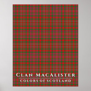 Clan MacAlister Colors of Scotland 2 Tartan Pset Poster