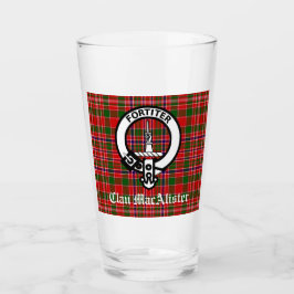 Clan MacAlister Crest Badge en Tartan Glas