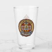 Clan MacAlister Crest over Jurk Tartan Glas (Voorkant)