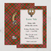Clan MacAlister Crest Uitnodiging (Voorkant / Achterkant)