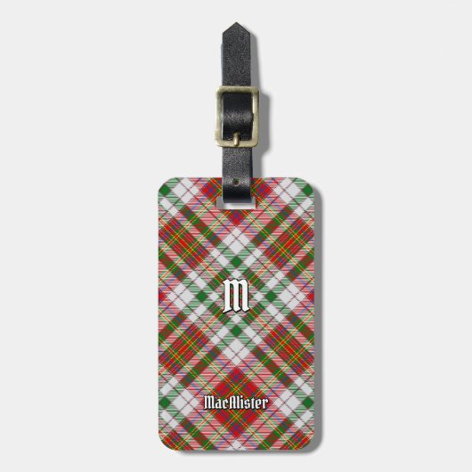 Clan MacAlister Jurk Tartan Bagagelabel (Voorkant verticaal)
