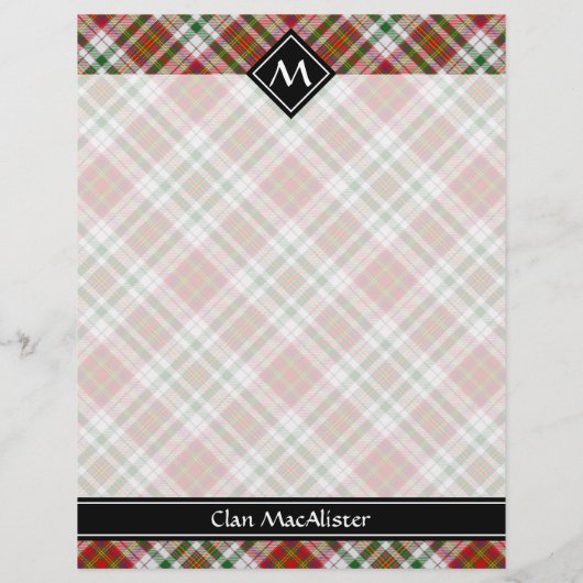 Clan MacAlister Jurk Tartan Flyer (Achterkant)