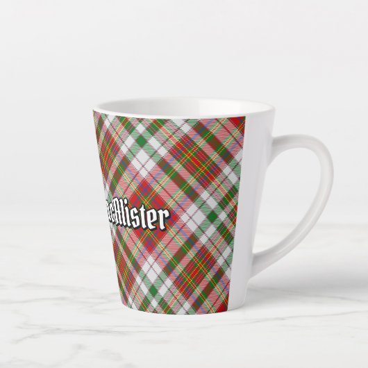 Clan MacAlister Jurk Tartan Latte Mok (Rechts)