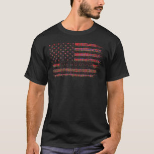 Clan MacAlister Schotse tartan US vlag kilt Schotl T-shirt