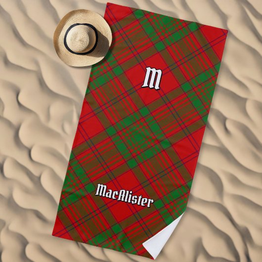 Clan MacAlister Tartan Beach Towel Strandlaken