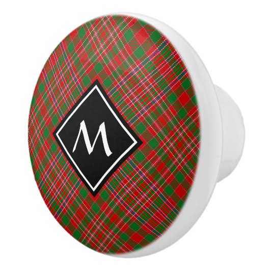 Clan MacAlister Tartan Ceramic Knob Keramische Knop (Rechts)