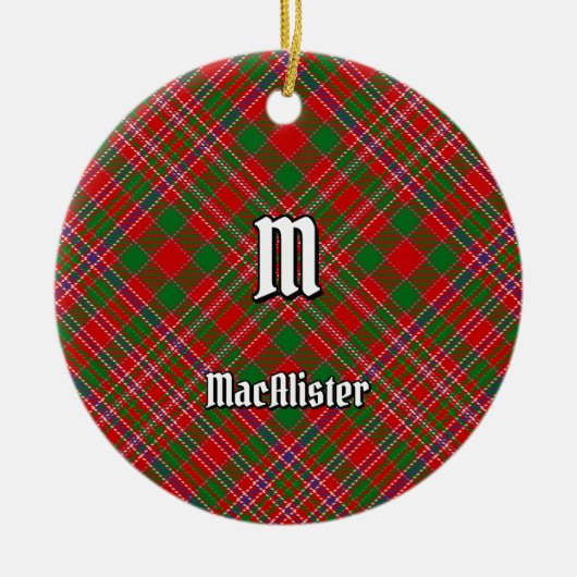 Clan MacAlister Tartan Ceramic Ornament (Voorkant)