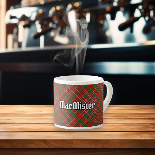 Clan MacAlister Tartan Espresso Cup Kop