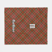 Clan MacAlister Tartan Fleece Blanket (Voorkant (Horizontaal))
