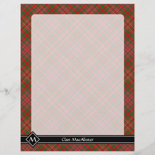 Clan MacAlister Tartan Flyer (Voorkant)
