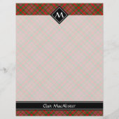 Clan MacAlister Tartan Flyer (Achterkant)