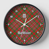 Clan MacAlister Tartan Grote klok (Voorkant)
