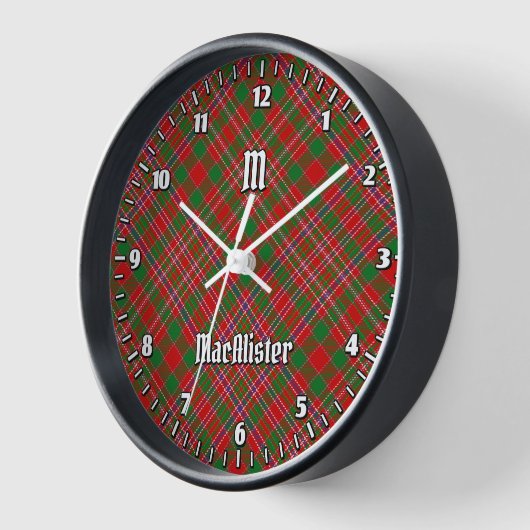 Clan MacAlister Tartan Grote klok (Hoek)