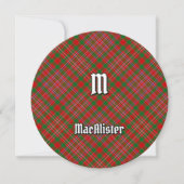Clan MacAlister Tartan Kaart (Voorkant)