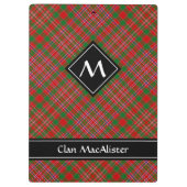 Clan MacAlister Tartan Klembord (Achterkant)