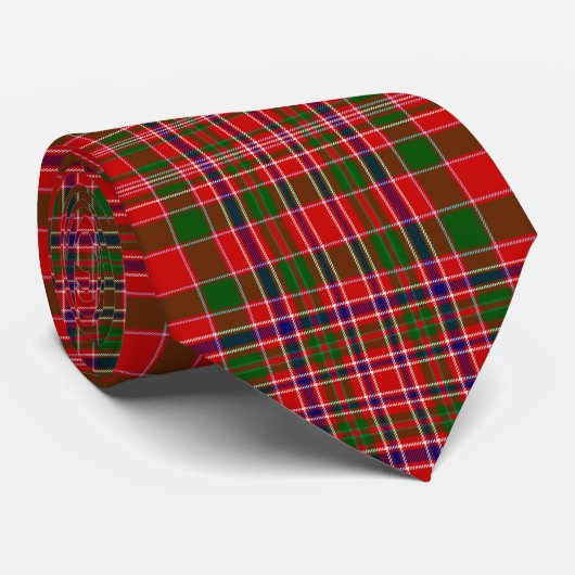 Clan MacAlister Tartan Pset Stropdas (Opgerold)