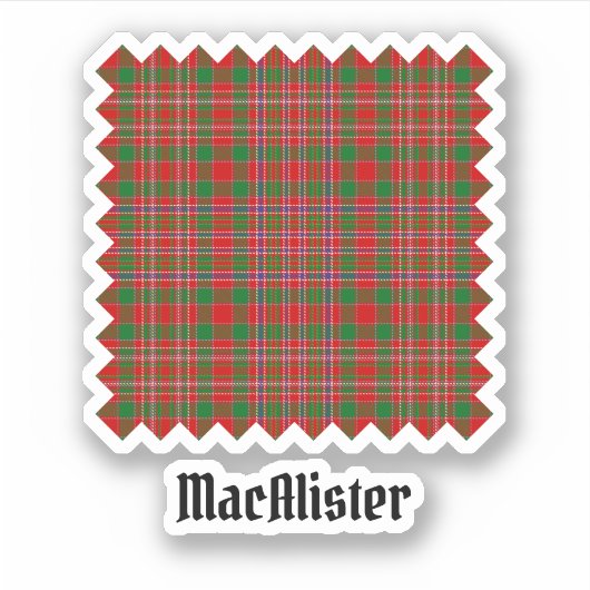 Clan MacAlister Tartan Sticker (Voorkant)