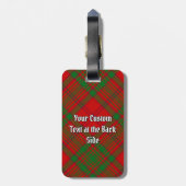 Clan MacAlister van Glenbarr Crest over Tartan Bagagelabel (Achterkant verticaal)