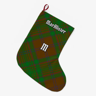 Clan MacAlister van Glenbarr Hunting Tartan Grote Kerstsok